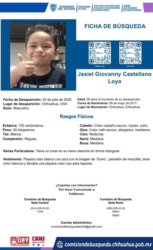 Encuentran sin vida a Jasiel Giovanny niño de 8 años desaparecido