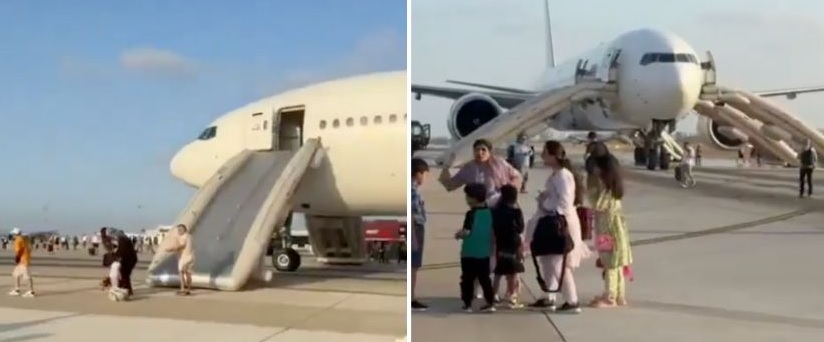 VIDEO: ¡Pánico en la pista! Pasajeros evacuan en segundos tras incendio en pleno aeropuerto