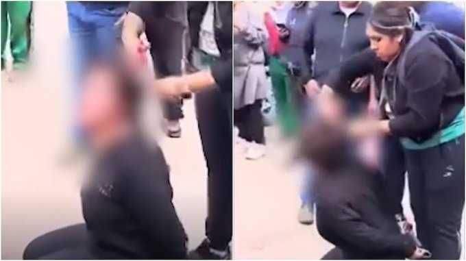 VIDEO: Turista es linchada, rapada y golpeada tras ser confundida con ladrona