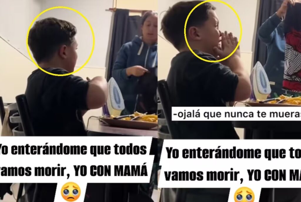Niño llora al enterarse de que su madre algún día morirá
