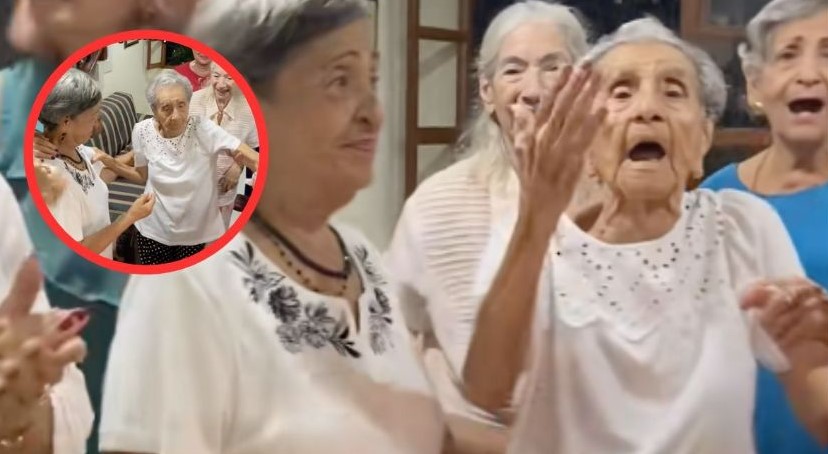 Abuelita de 104 años se hace viral por su forma de bailar en el cumpleaños de su hija