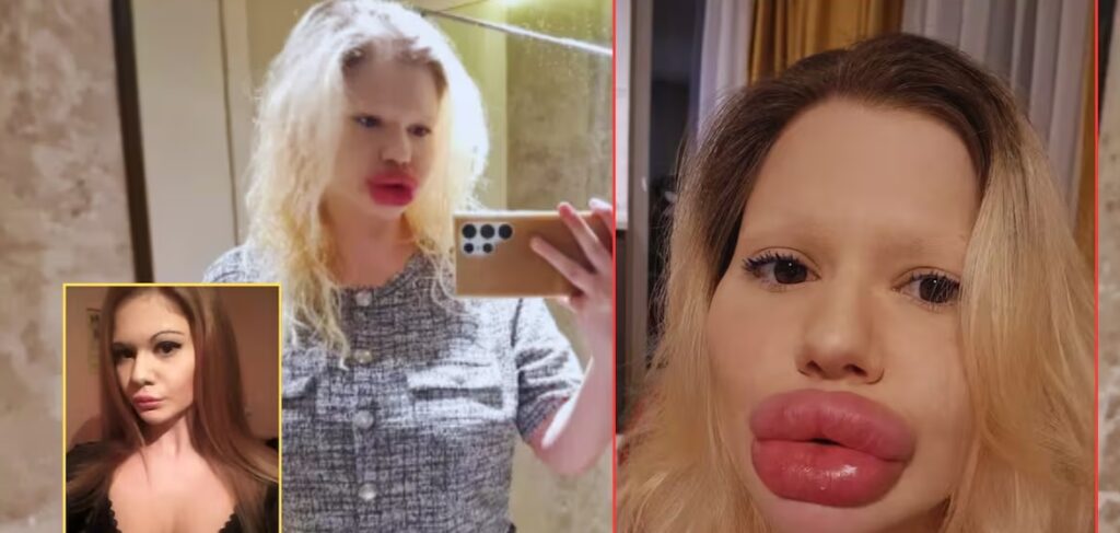 Mujer se transforma en «muñeca humana» por obsesión con tener los labios más grandes del planeta
