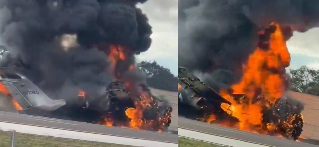 VIDEO: Dos muertos al caer una avioneta sobre una autopista