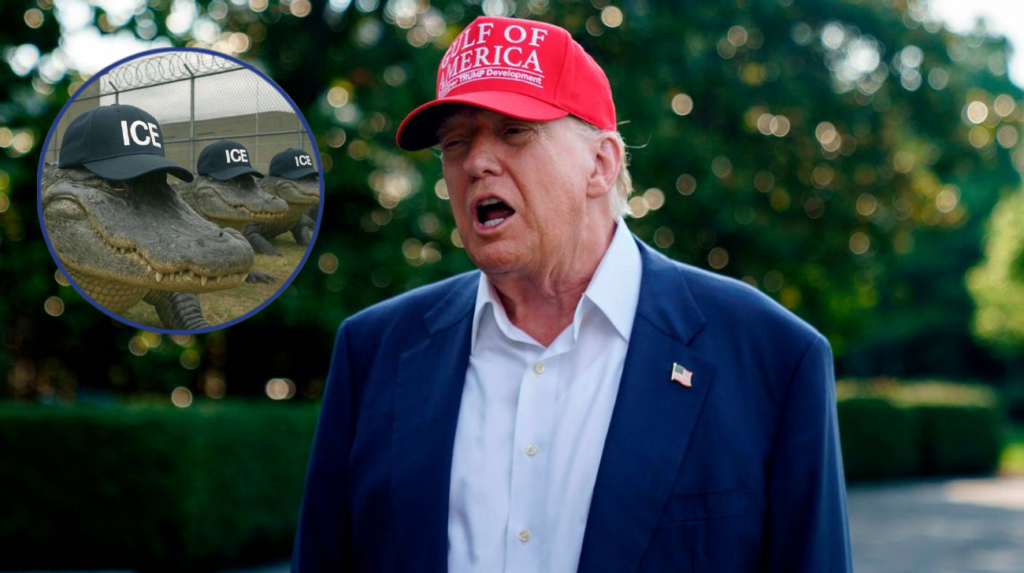 Trump se burla de migrantes en Alligator Alcatraz: «Les enseñaremos a huir de un caimán»