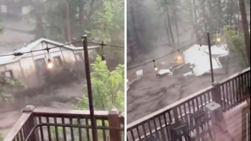 VIDEO: Una casa entera es arrastrada por la corriente durante las devastadoras inundaciones en Texas