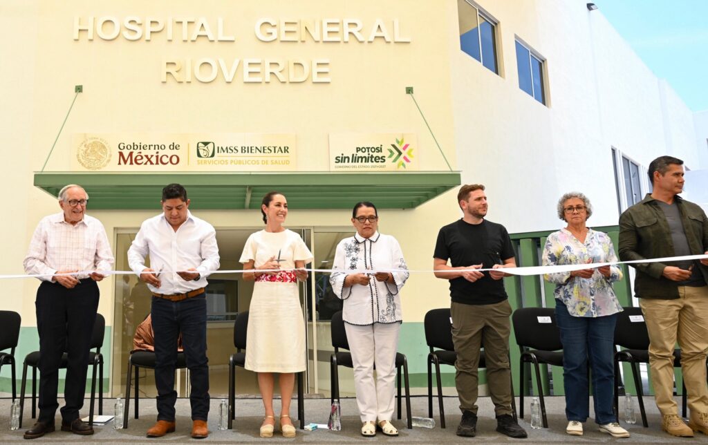 Sheinbaum inaugura Torre del Hospital General del IMSS-Bienestar en SLP