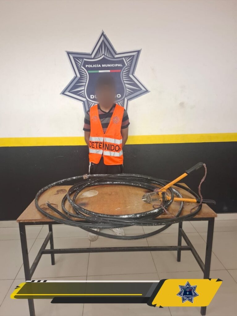 Por robar cable lo detuvo la policía