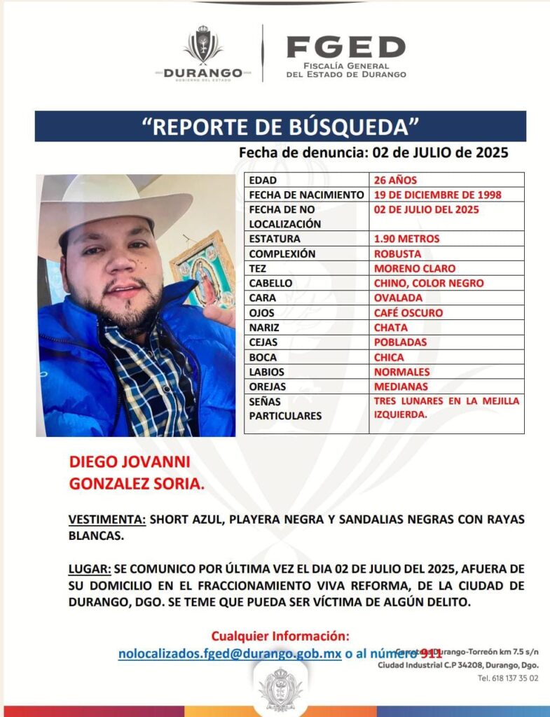 Joven salió de su domicilio desde el miércoles y no regresa