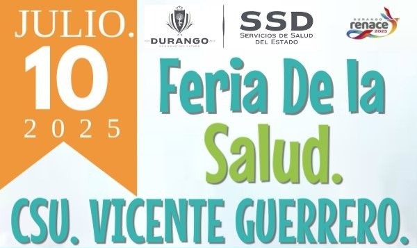 Convocan a Feria de la Salud, habrá atención este 10 de julio en Vicente Guerrero