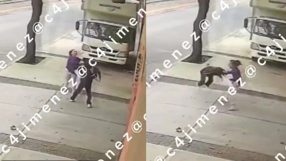 VIDEO: Mujer golpea a su hija en calles de la GAM por ir tarde a la escuela