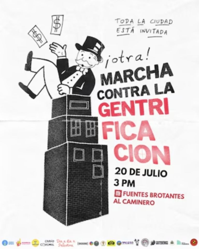 Anuncian segunda marcha contra la gentrificación en CDMX