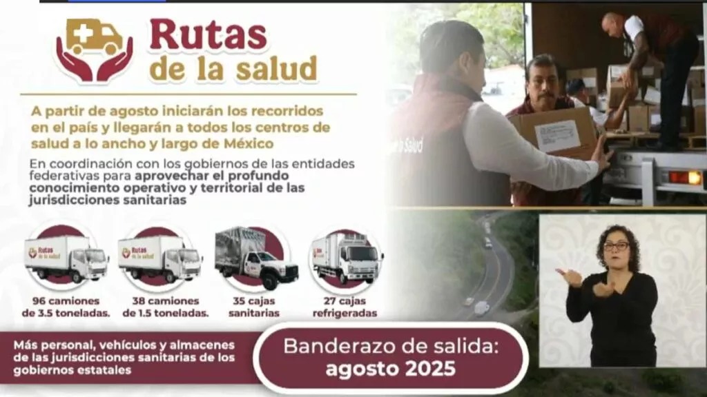 En agosto inician las Rutas de la Salud para distribuir medicamentos
