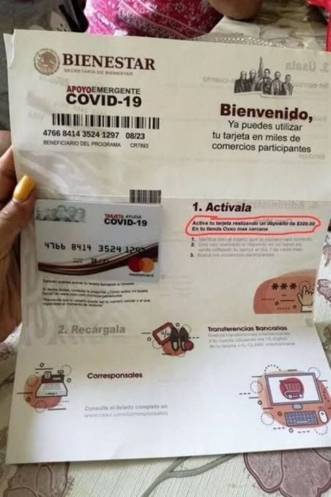 Alertan fraude de tarjeta de Bienestar “Apoyo emergente de Covid-19”