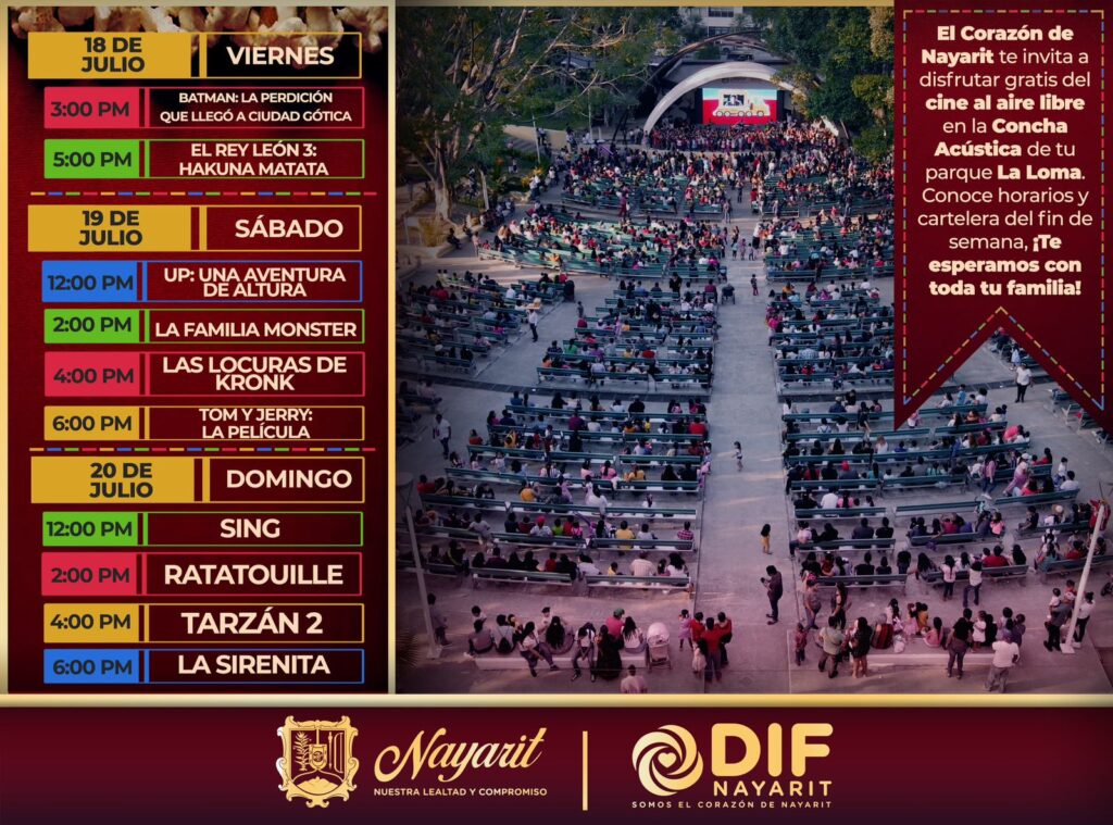 ¡Ven a disfrutar del cine al aire libre en La Loma!