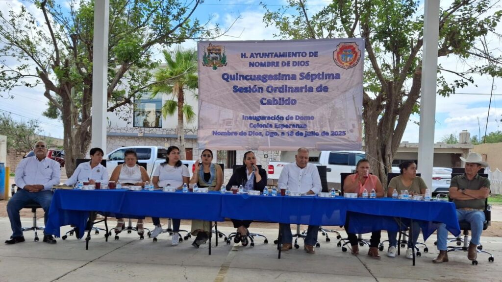 Inauguran domo en colonia La Esperanza; llevando a cabo la 57ª sesión ordinaria de Cabildo