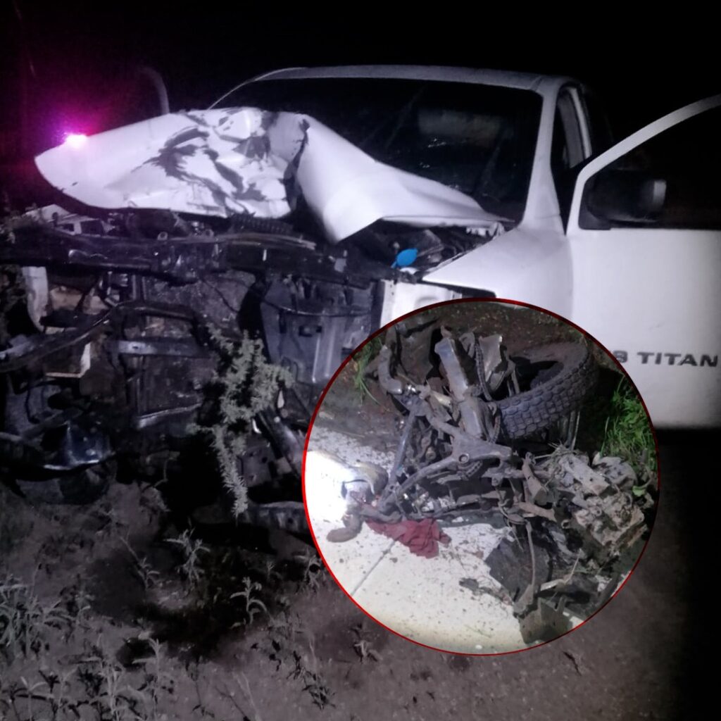 Motociclista destrozado en brutal encontronazo