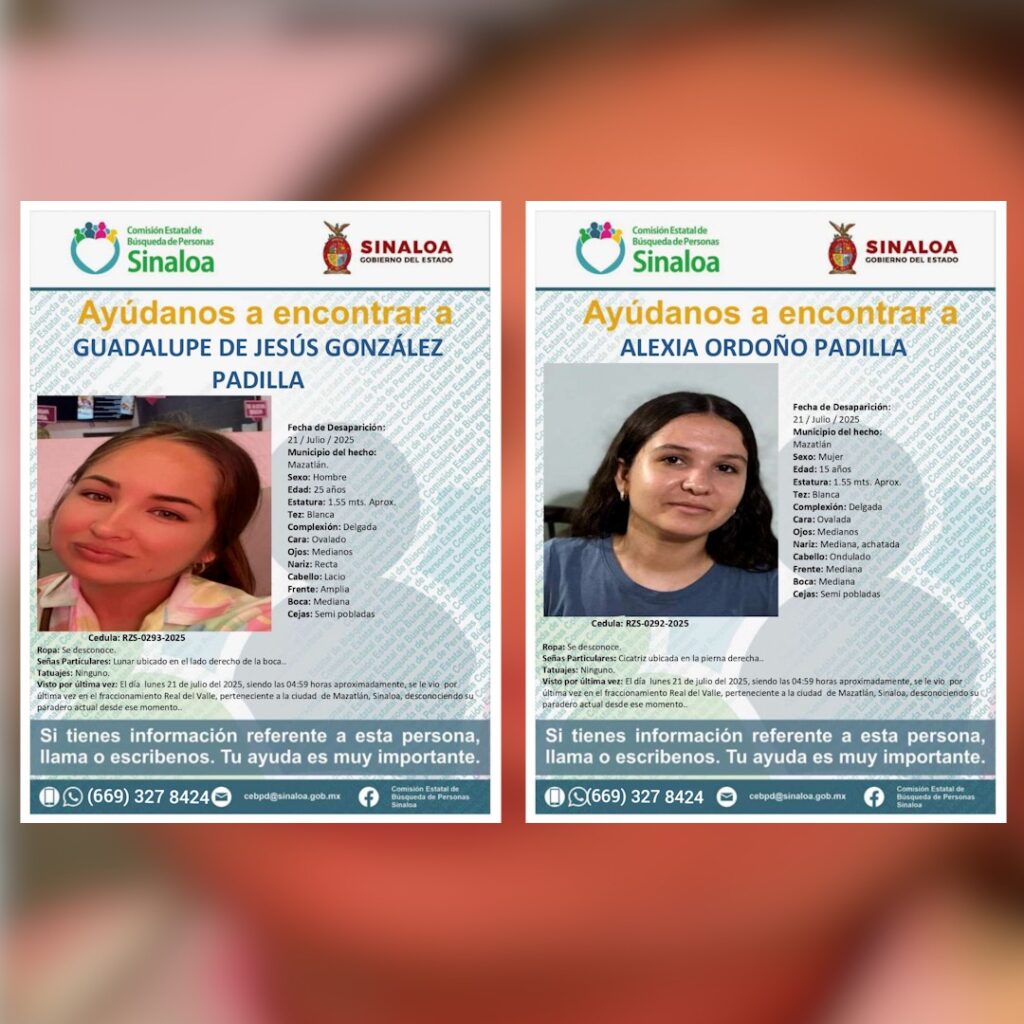 Hallan a dos mujeres de Durango desaparecidas en Mazatlán
