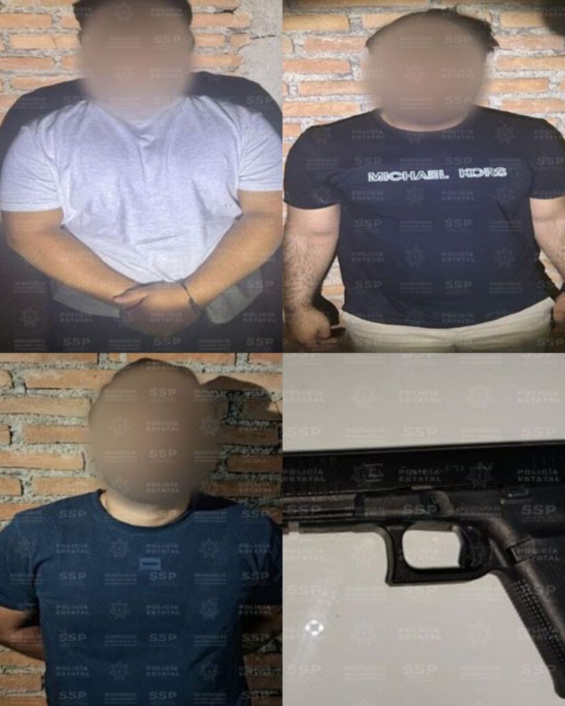Militares y guardias nacionales agarran a tres con potente arma