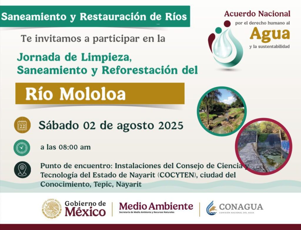 Gobierno del Estado invita a sanear el río Mololoa