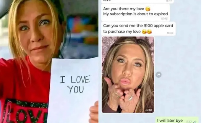 «Jennifer Aniston» lo enamoró… ¡y le pidió dinero para suscripciones! Hombre cae en insólita estafa romántica