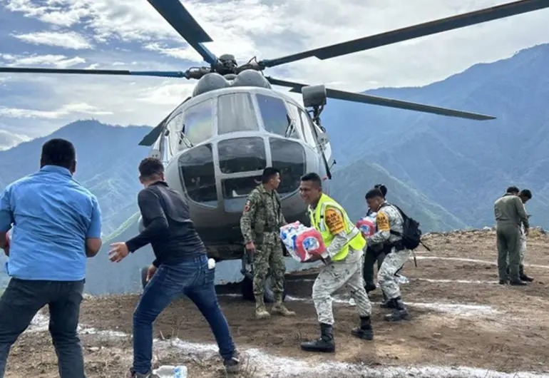 Gobierno de México da ayuda humanitaria en zonas afectadas de Tamaulipas por tormenta «Barry»