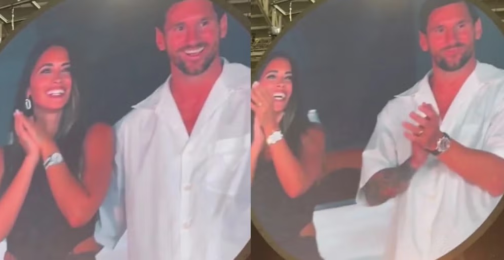 VIDEO: ¡Coldplay lo hizo de nuevo! Lionel Messi fue captado por la kiss cam viviendo un momento romántico con su esposa