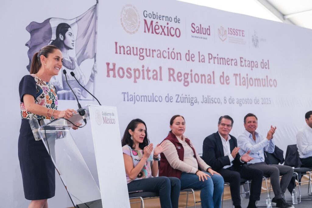 Sheinbaum inaugura hospital del ISSSTE en Tlajomulco