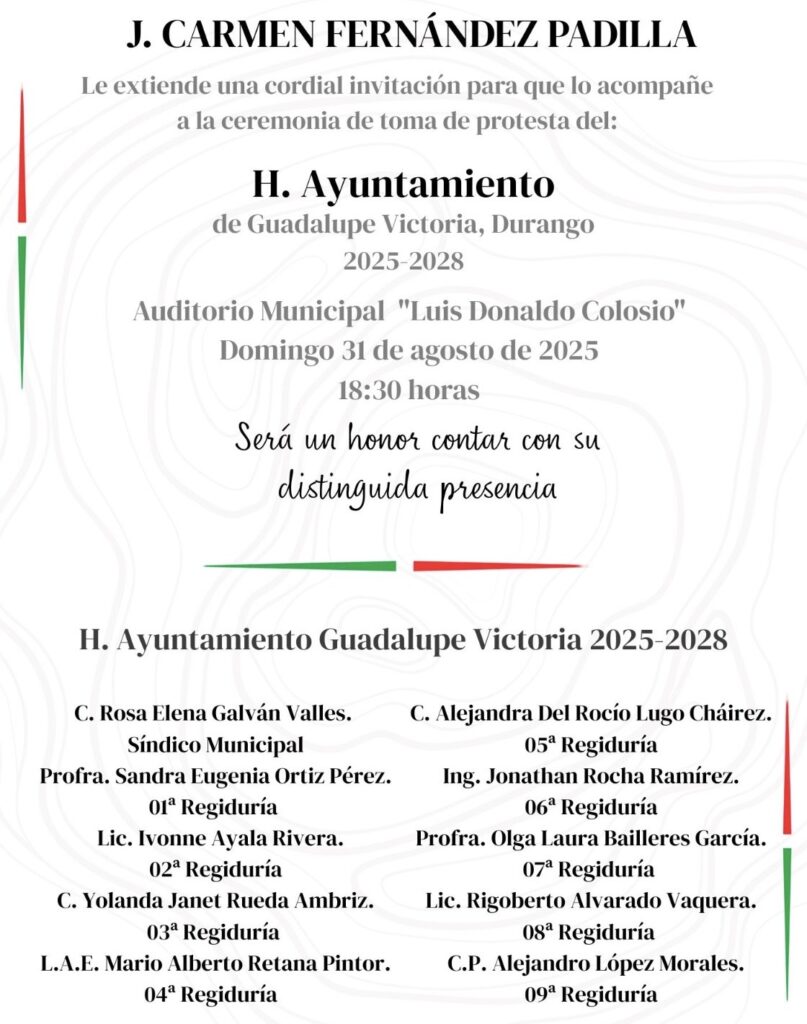 Guadalupe Victoria se prepara para la toma de protesta del Ayuntamiento 2025-2028