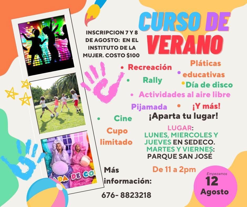 Instituto Municipal de la Mujer invita a curso de verano con actividades recreativas y educativas