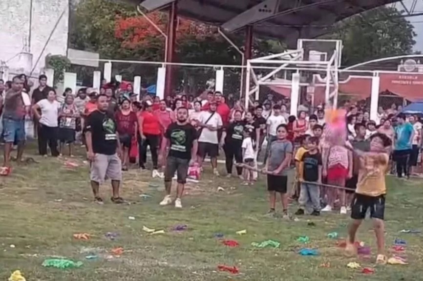 Niños y adultos usan animales vivos como piñatas en Campeche; investigan polémica “tradición maya”