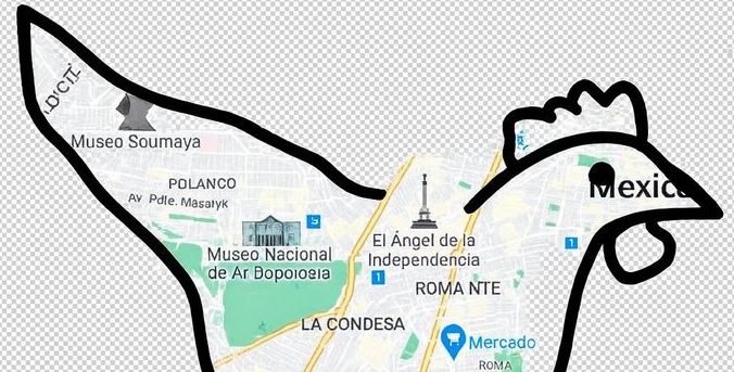 ¿Qué significa el pollo en el mapa de la CDMX?