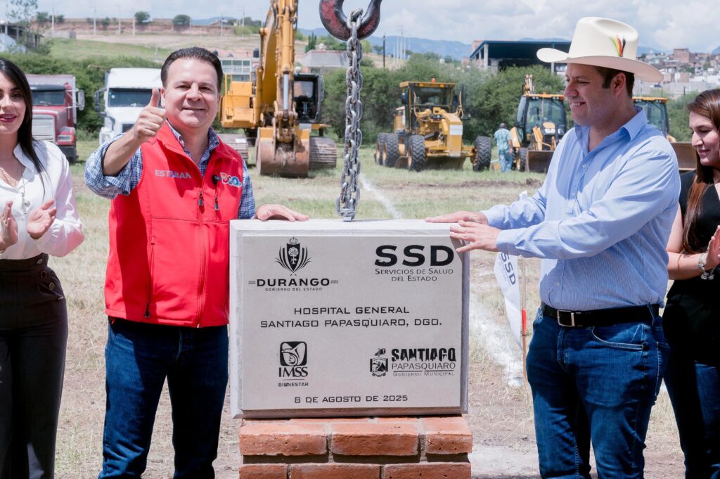 Esteban Villegas inicia obra del nuevo Hospital General en Santiago Papasquiaro; Inversión histórica de 400 mdp