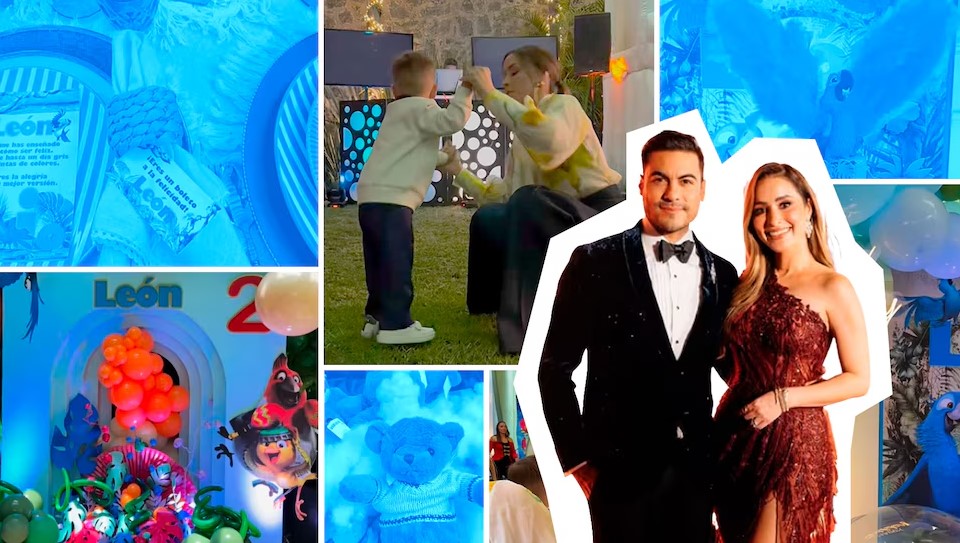 Carlos Rivera y Cynthia Rodríguez celebran el cumpleaños de su hijo León con temática de ‘Río’