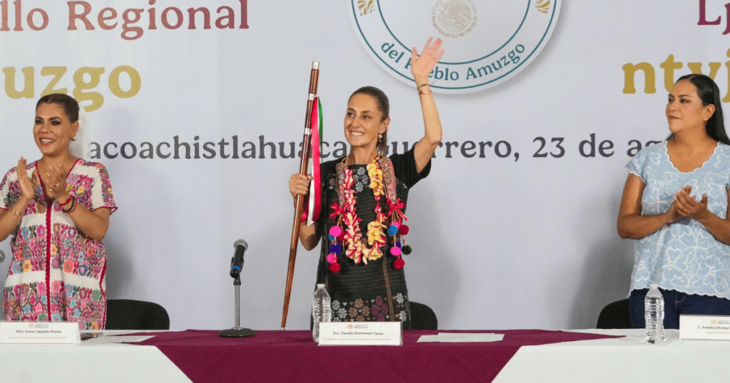 Sheinbaum instala el Plan de Justicia para el Pueblo Amuzgo en Guerrero