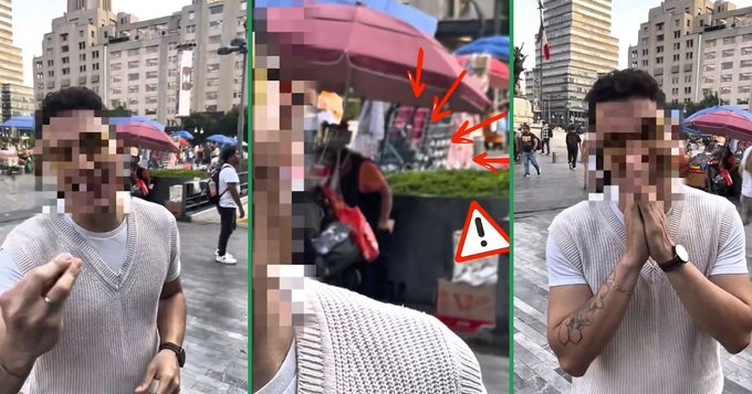 VIDEO : «Se echó la firma» en pleno Centro mientras vendía frituras