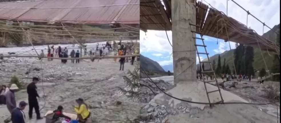 Tragedia en China: colapsa puente colgante en zona turística y deja 5 muertos y decenas de heridos