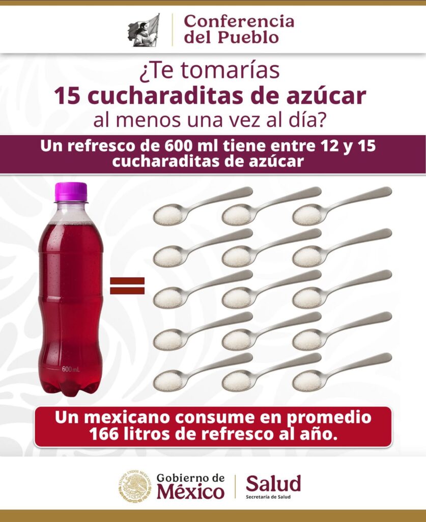 Secretaría de Salud alerta sobre consumo excesivo de refrescos