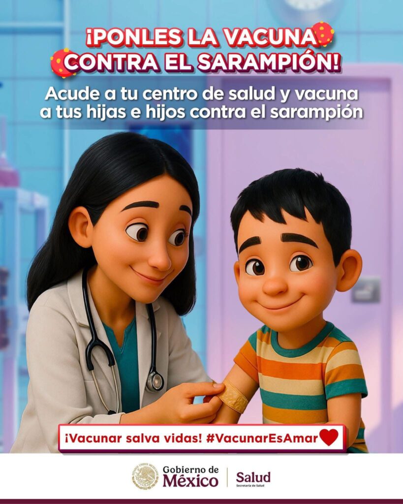 Secretaría de Salud refuerza información sobre prevención del sarampión