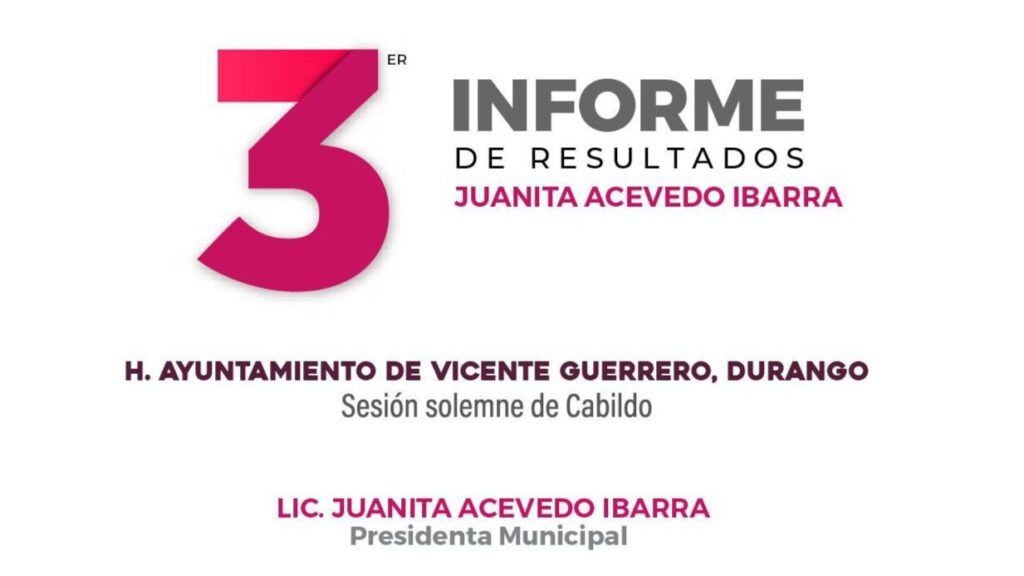 Convocan al Tercer Informe de Gobierno de Juanita Acevedo en Vicente Guerrero