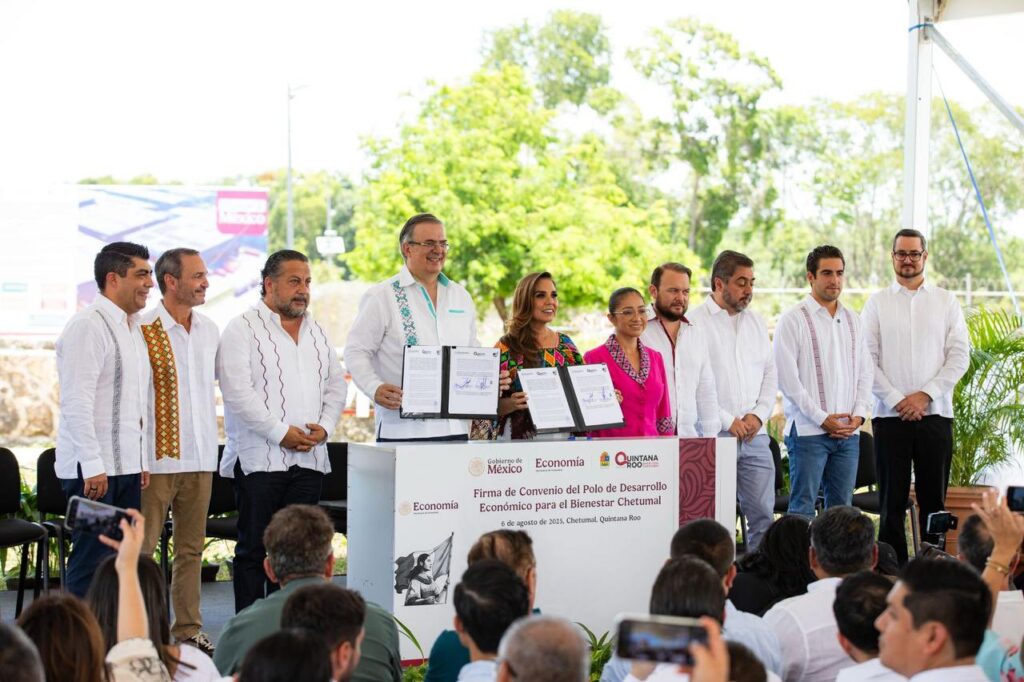 Mara Lezama y Ebrard firman Polo de Desarrollo Económico para el Bienestar en Chetumal