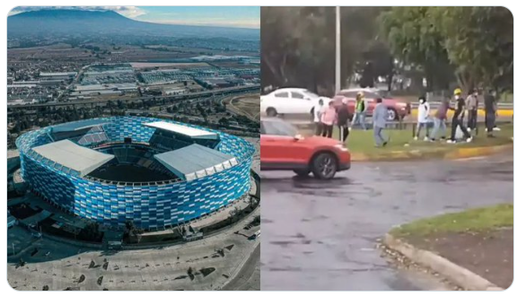 VIDEO: Balacera afuera del Estadio Cuauhtémoc deja una mujer muerta antes del Puebla vs San Luis