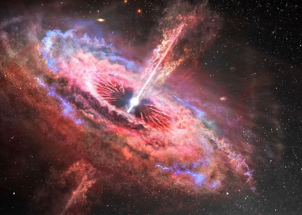 Los astrónomos captan un agujero negro a 6 mil millones de años luz de distancia
