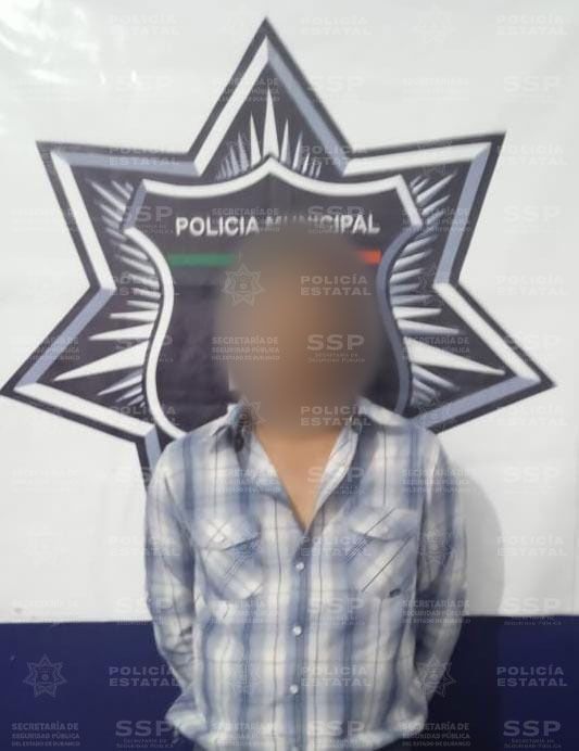 Detienen a sujeto por golpear a su hija en Santiago Papasquiaro; cero tolerancia a la violencia familiar
