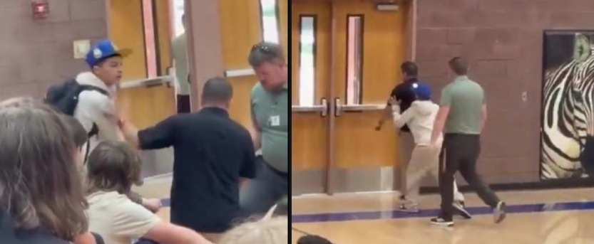VIDEO: Alumno intenta golpear a su profesor y termina azotado con brutal llave en pleno gimnasio