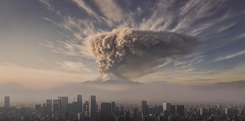 Tokio crea vídeo hecho con IA para simular erupción del Fuji