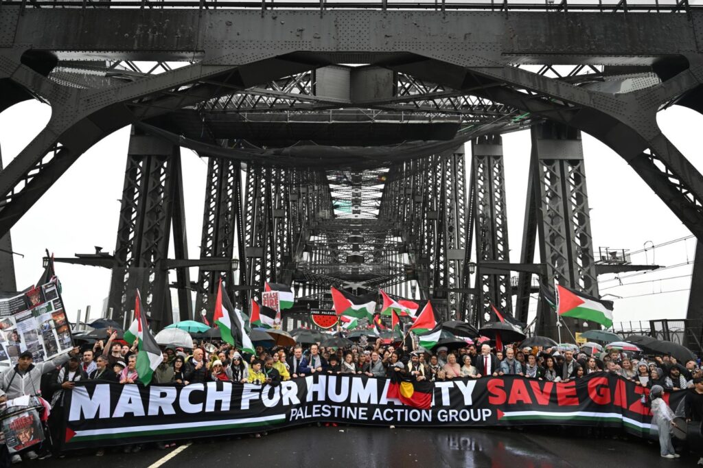 Se realiza manifestación masiva en Sídney por la paz en Gaza