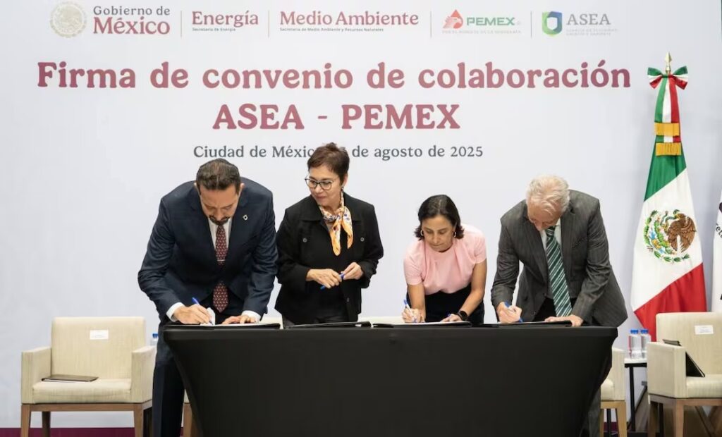 Pemex, Asea y Semarnat firman convenio para proteger el medio ambiente