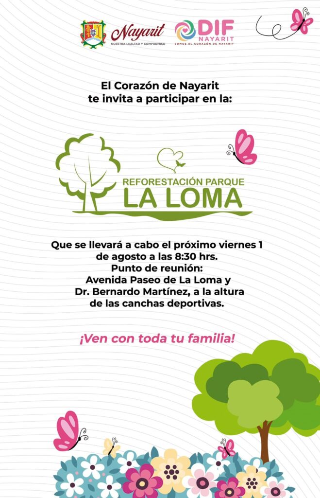 El Corazón de Nayarit invita a sumar en la jornada de reforestación del parque La Loma