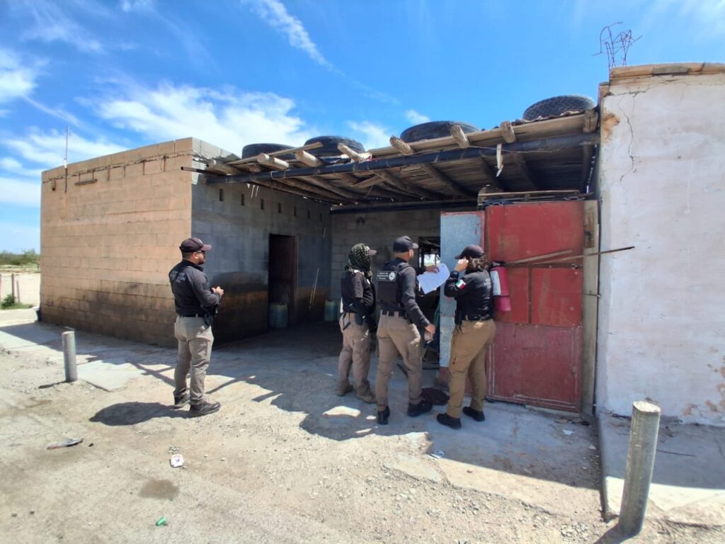 Catean federales propiedad y aseguran combustible