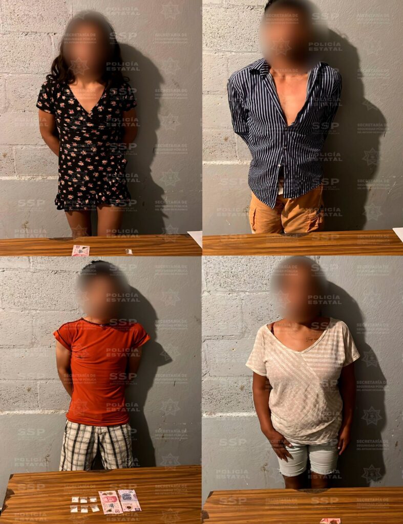Dos señoras y dos hombres arrestados con droga